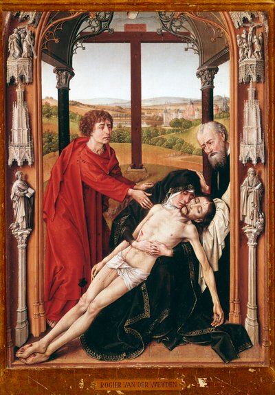 Pieta Tablosu, Rogier van der Weyden (yaklaşık 1400-1464) 1435-1438 Granada, Kraliyet Şapeli İspanya by Rogier van der Weyden