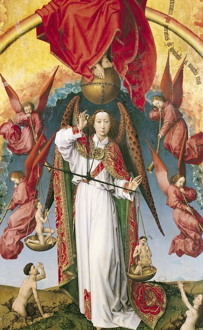 Aziz Michael Ruhları Tartıyor, Son Yargıdan, c.1445-50 (170072 detayı) by Rogier van der Weyden