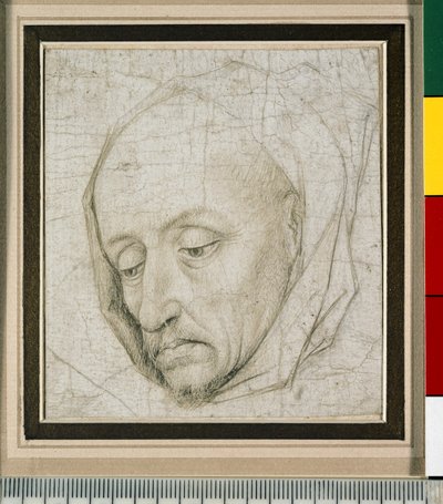 Yaşlı bir adamın kafasının incelenmesi, 15. yüzyıl (kağıt üzerinde gümüş nokta) by Rogier van der Weyden