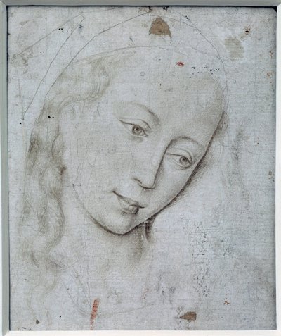 Bakire kafası. Rogier (Roger) Van Der Weyden (1400-1464) Ec. Alev. by Rogier van der Weyden