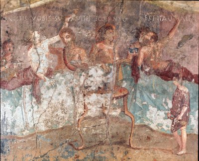 Bir ziyafet (fresk by Roman