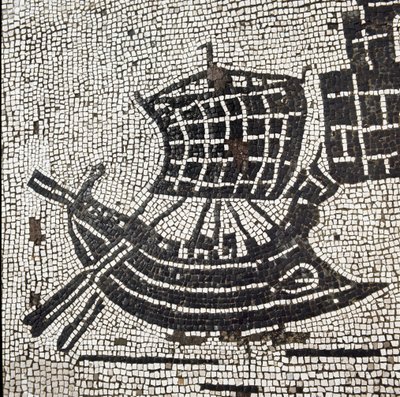 Ostia limanında bir gemi (mozaik by Roman