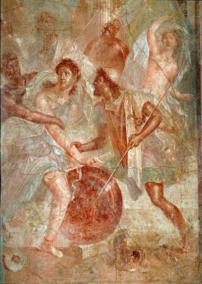 Kadın kılığına giren Aşil, Ulysses tarafından Pompei