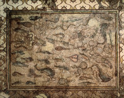 Roma sanatı: balık mozaiği. 3. yüzyılın başı. Tarragona. Ulusal Arkeoloji Müzesi. by Roman