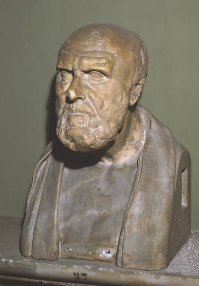 Chrysippus of Soli büstü, Helenistik orijinalin Roma kopyası (mermer) by Roman