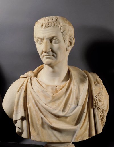 İmparator Nerva Büstü (Marcus Cocceius Nerva) (MS 26-98), Paris, Louvre Müzesi by Roman
