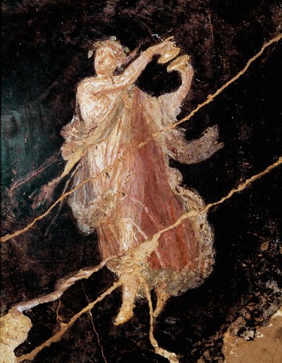 Ziller ile dansçı (fresk by Roman