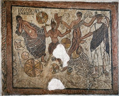Dionysos ve Ariadne - Mozaik, 4. yüzyıl by Roman
