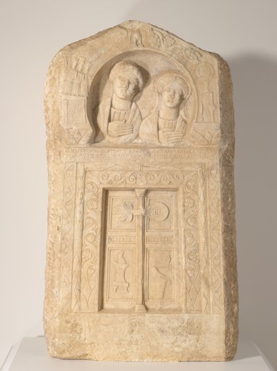 Rahip Dionysios ve Karısının Cenaze Steli, Tertia, c.240-260 (mermer) by Roman