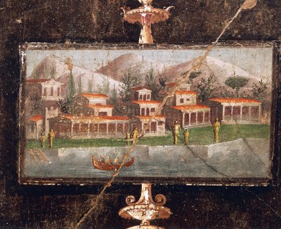 Tabloda duvar resminde peyzaj ve mimari, Marco Lucrezio Fronto