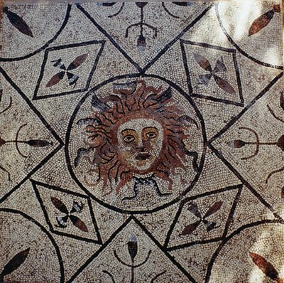 Medusa, Orpheus Evi'nden Roma mozaiği, MS 3. yüzyıl (mozaik) by Roman