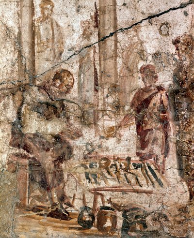 Forumda tüccar (fresk by Roman