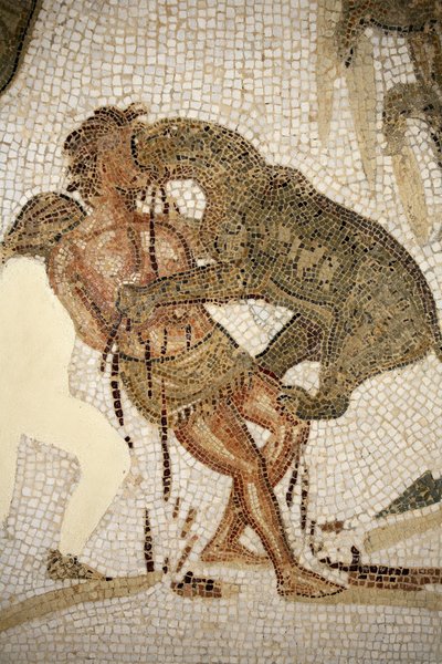 Bir hükümlünün işkencesini gösteren mozaik (mozaik) by Roman