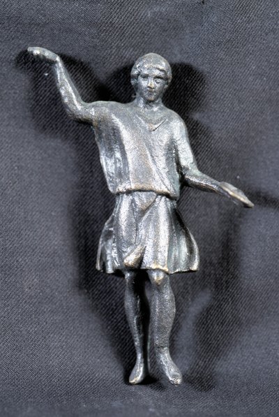 Offrande heykelciği ve bronz, col. özel, 2. yüzyıl. Muhtemelen Mars tapınağındaki hacılar tarafından. by Roman