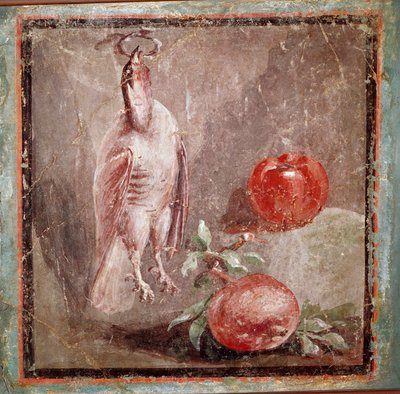 Keklik ve nar (fresk by Roman