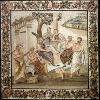 Platon'un Akademisi, MÖ 2. Yüzyıl (mozaik) by Roman