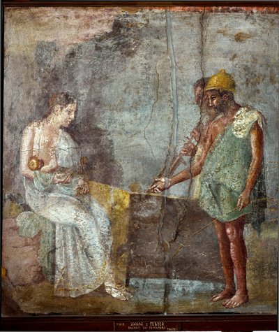 Roma Sanatı: “” Danae ve oğlu Persee, Seriphe sahilinde balıkçılar tarafından bulundu””” Pompei