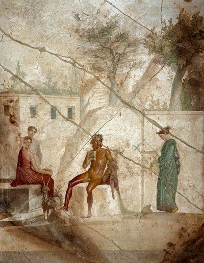 Roma Sanatı: “Perileri olan pan müzisyeni” ”Fresco, usta Chiaro