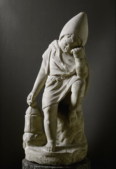 Roma Sanatı: “Uyuyan Köle”” Heykeli. 1. yüzyıl M.Ö. Roma, Museo Nazionale Romano - Roma Sanatı. Uyuyan genç köle. Mermer by Roman