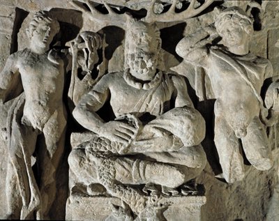 Roma sanatı: Kelt kökenli Galya tanrısı tanrısı Cernunnos (veya Kernunnos), Apollo ve Merkür arasında temsil eder. Reims