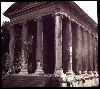 Roma sanatı: Portunus Tapınağı (erkekçe servet tapınağı), Boarium Forum arkeolojik alanı, MS 70-80, Roma, İtalya (Roma sanatı: Fortuna Virilis Tapınağı (Portunus) Roma