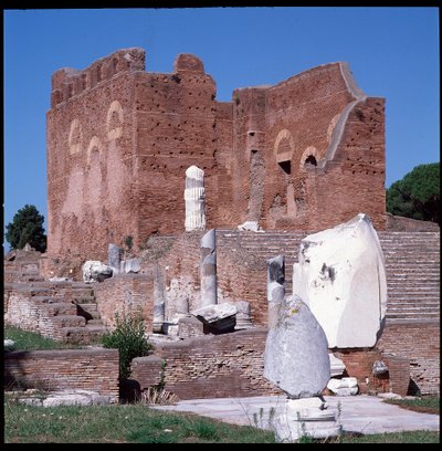 Roma sanatı: başkentin kalıntılarının görünümü, Ostia arkeolojik alanı by Roman