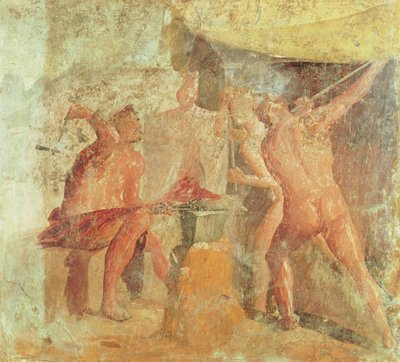Vulkan Demirhanesi, Hane VII'den, Pompeii, MS 50-79 dolayları by Roman
