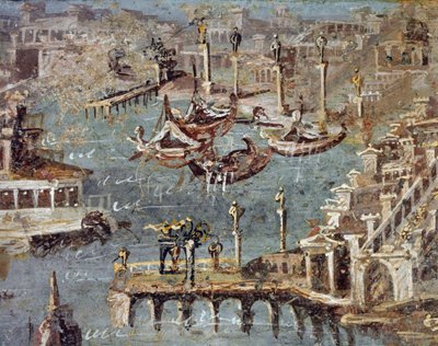 Pozzuoli şehri ve limanı (fresk by Roman