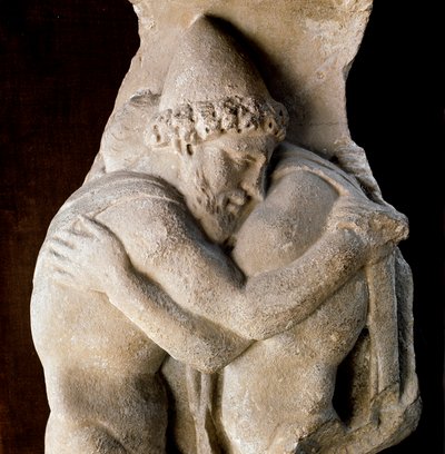 Ulysses ve babası Laerte Ithaca Kralı Mermer lahit parçası, 2. yüzyıl. Roma, Barracco Müzesi by Roman