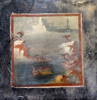 Ulysses Sirenlerin şarkılarına direniyor (fresk) by Roman