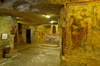 Rabat, Malta'daki Saint Agatha yeraltı mezarlarının görünümü (fotoğraf) by Roman