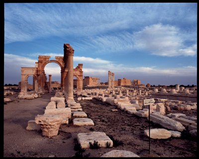 Büyük revak ve anıtsal kemerin görünümü (MS 3. yüzyılın başlarında) Fotoğraf by Roman