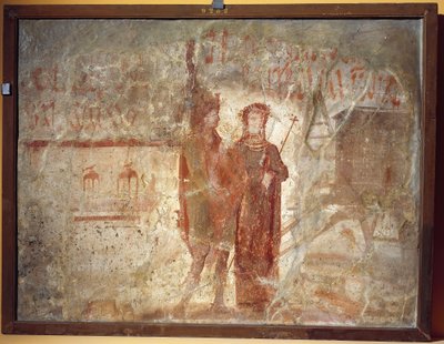 Çalıştay işareti ve seçim duyuruları, Pompeii, İtalya MS 70-79 (fresk) by Roman