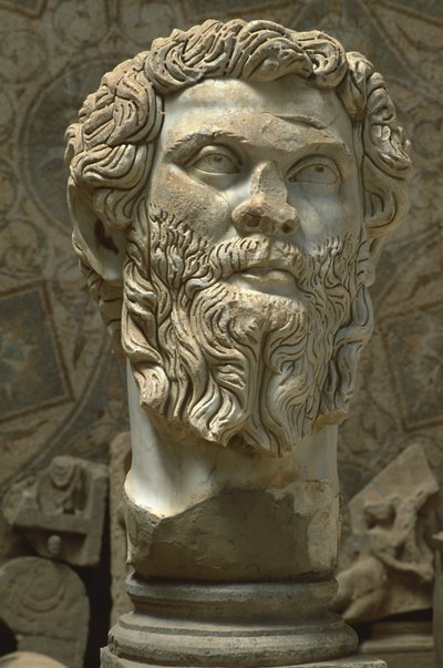 Septimus Severus Büstü (145-211), Yüksek İmparatorluk Dönemi (MÖ 27-395) (mermer) by Roman Imperial Period