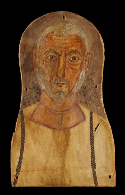 Mısır Tanrıları Tarafından Kuşatılmış Yaşlı Adam, MS x.250 (çınarın öfkesi) by Roman Period Egyptian