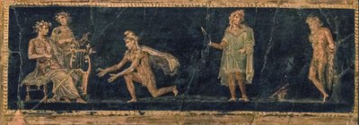 Apollo ve Marsyas Arasındaki Müzik Yarışması, 1.H. 1. yüzyıl. AD. by Roman Pompeian wall painting.
