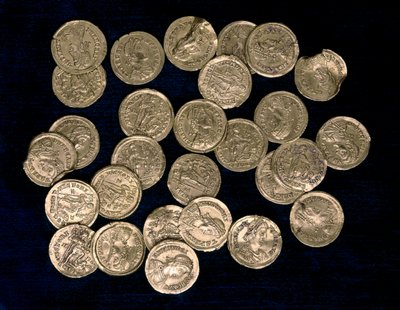 Batı Roma İmparatoru Flavius Honorius (384-423) ve Doğu Roma İmparatoru Flavius Arcadius (377/378-408) dönemine ait 28 sikke, 4. ve 5. yüzyıl (madeni para) by Roman Roman