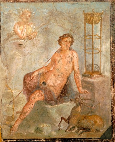 Genç bir Cyparissus, Vettii Evi'nden fresk, Pompeii, Campania, Roma Uygarlığı by Roman Roman