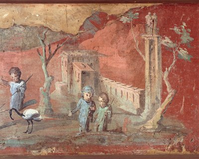Kırsal sahneli antik Roma freski by Roman Roman