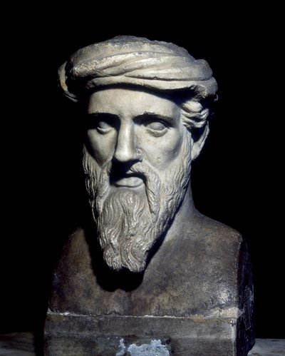 Pisagor büstü (MÖ 6.), Musei Capitolini, Roma. by Roman Roman