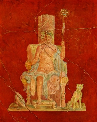 Bir tahtta oturan Dionysos by Roman Roman