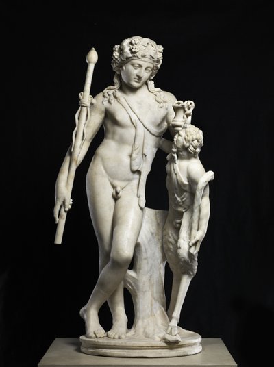 Pan ile Dionysos, AD 50-150 (mermer) by Roman Roman
