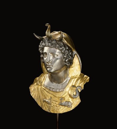 Kleopatra Selene Amblemi, c. MÖ geç 1. yüzyıl-MS erken 1. yüzyıl (parsel yaldızlı ve gümüş) by Roman Roman
