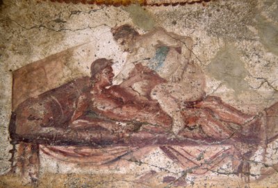 Lupanar, Pompeii'den erotik fresk (UNESCO Dünya Mirası Listesi) by Roman Roman