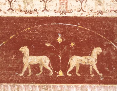 Tablino Salonu, Marcus Lucretius Fronto Evi, Pompeii, Campania, Roma Medeniyeti'nden fresk dekorasyonu by Roman Roman