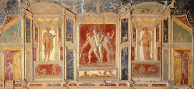 Pompeii'deki Meleagro Evi'nden (UNESCO Dünya Mirası Listesi) duvar süslemeli fresk by Roman Roman