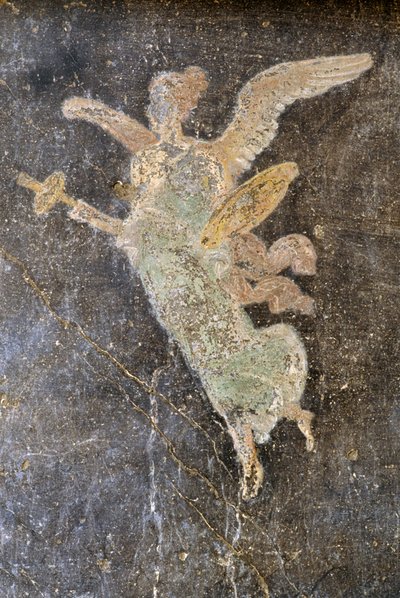 House of Vettii, Pompeii'de (UNESCO Dünya Mirası Listesi) kanatlı figürlü fresk, sağ kanat by Roman Roman
