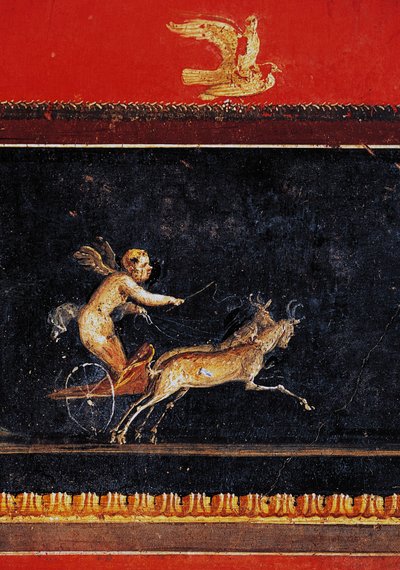 Aşk tanrısı ile friz, Vettii Evi, Pompeii (Unesco Dünya Mirası Listesi) by Roman Roman