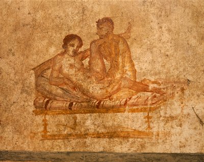 İtalya, Campania Bölgesi, Napoli İli, Pompei, Vettii Evi, Erotik fresk by Roman Roman