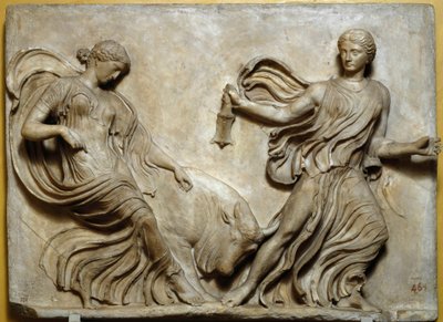 Nike Athena tapınağının korkuluklarının alçak kabartması by Roman Roman